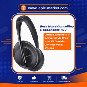 Bose Noise Cancelling Headphones 700- Bose Noise Cancelling Headphones 700- Casque Bluetooth à Réduction de Bruit sans Fil Doté du Contrôle Vocal d’Alexa